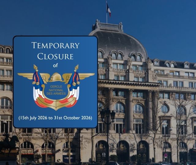 Reciprocal Club Update: Hôtel du Cercle National des Armées Temporary Closure image